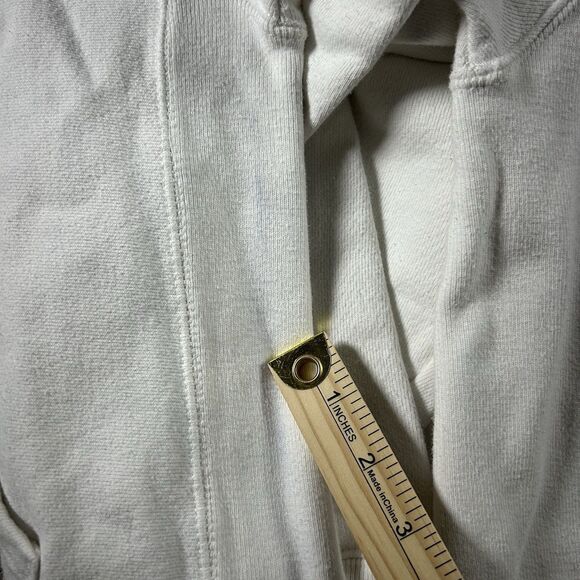 Vintage Champion Reverse Weave Hoodie Men’s Large White Blue Spell Out Y2K - Picture 9 of 10